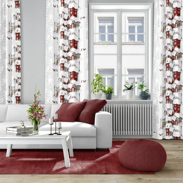Mikkel stof - Offwhite-grijs-rood - Arvidssons Textil
