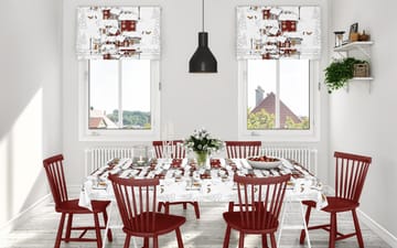 Mikkel tafelzeil - Offwhite-grijs-rood - Arvidssons Textil