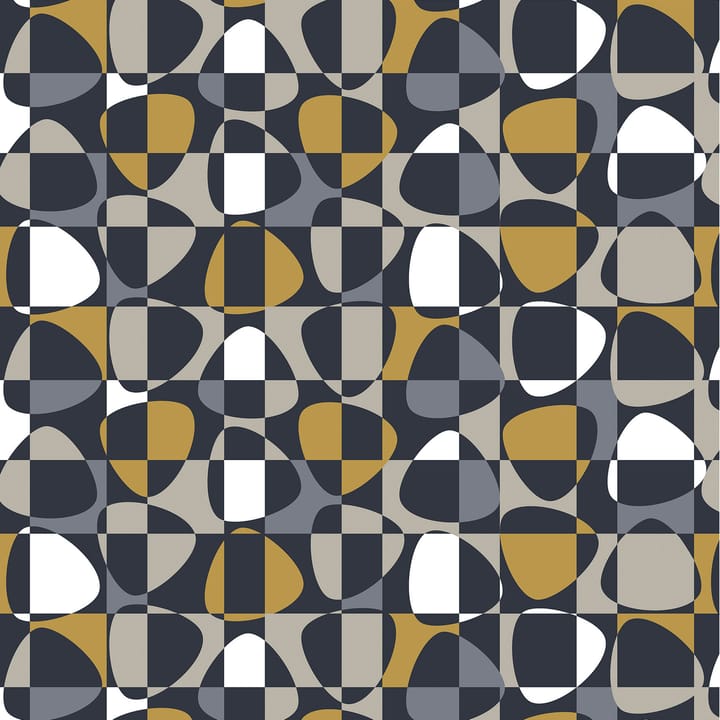 Mosaik stof - Donkergrijs - Arvidssons Textil