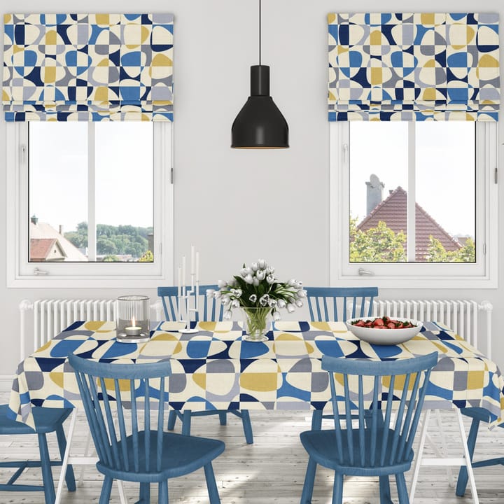 Mosaik tafelzeil - Blauw - Arvidssons Textil