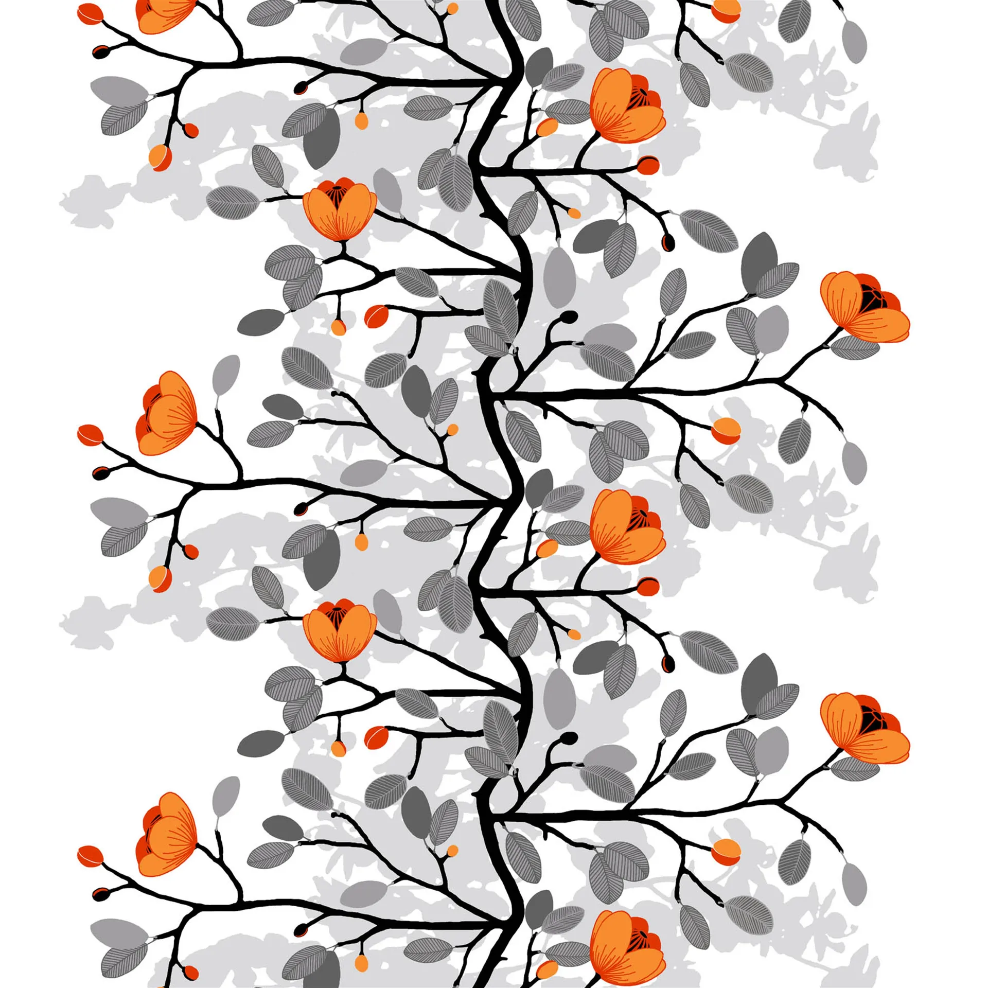 Ofelia stof, orange Arvidssons Textil