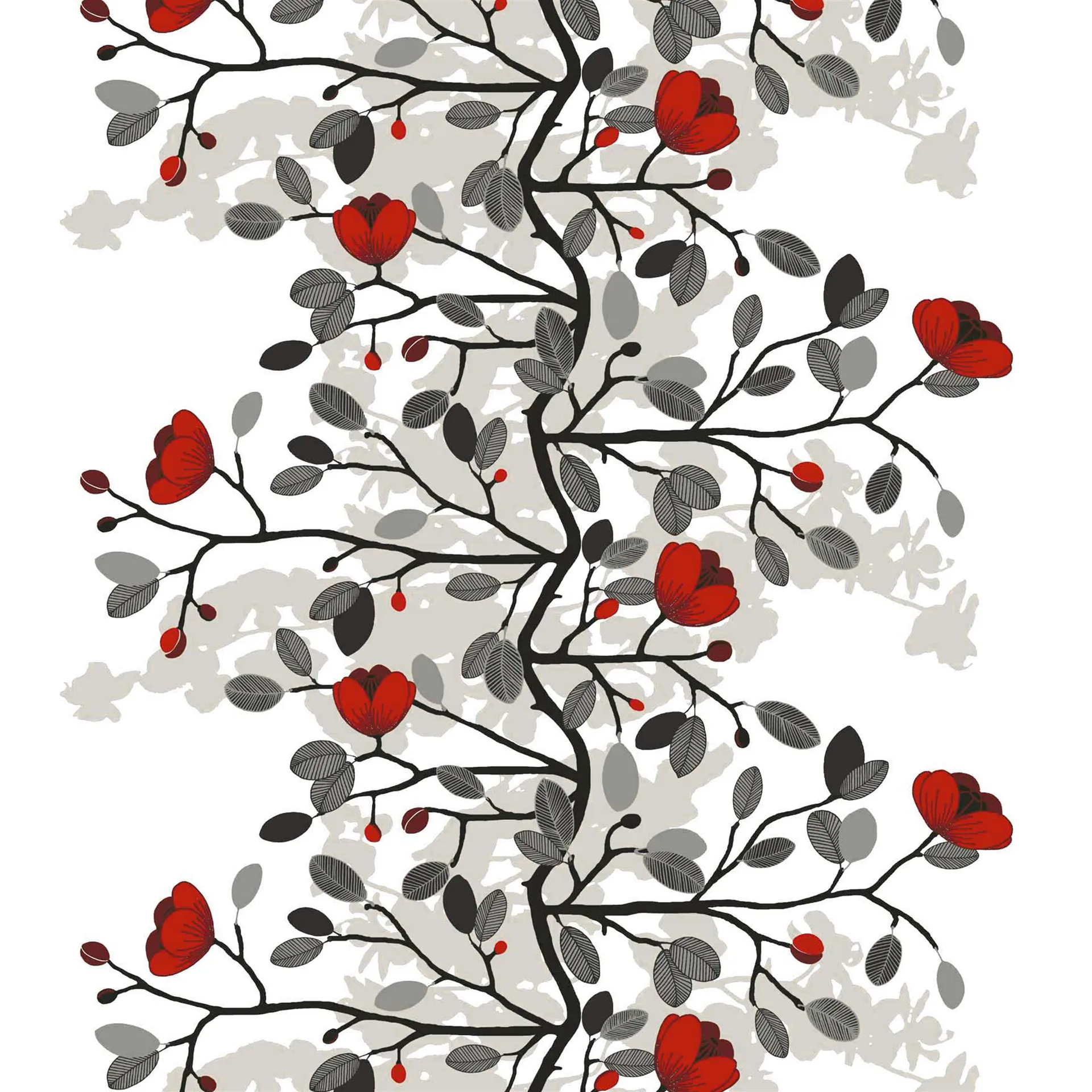 Ofelia stof, rood-bruin Arvidssons Textil
