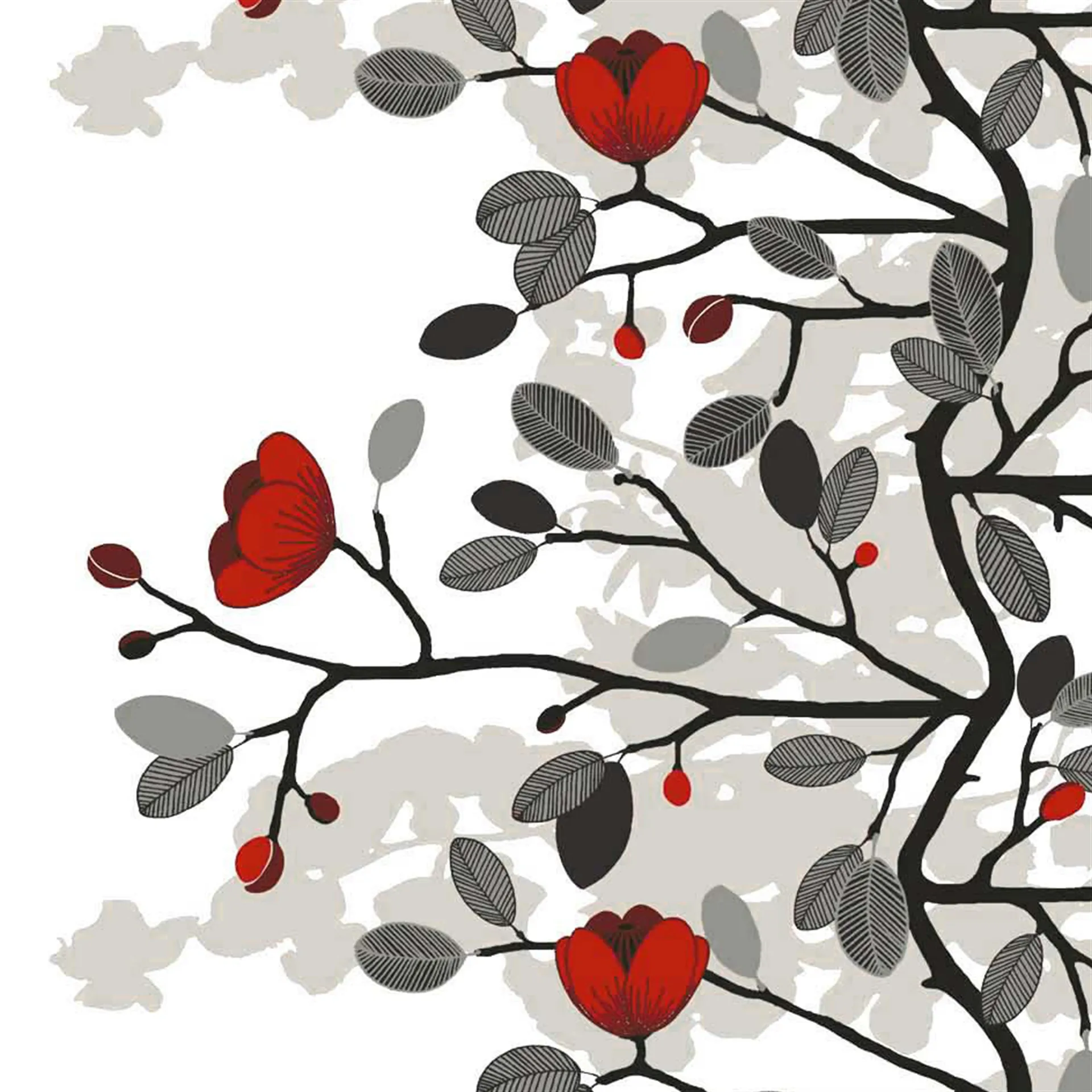 Ofelia stof, rood-bruin Arvidssons Textil