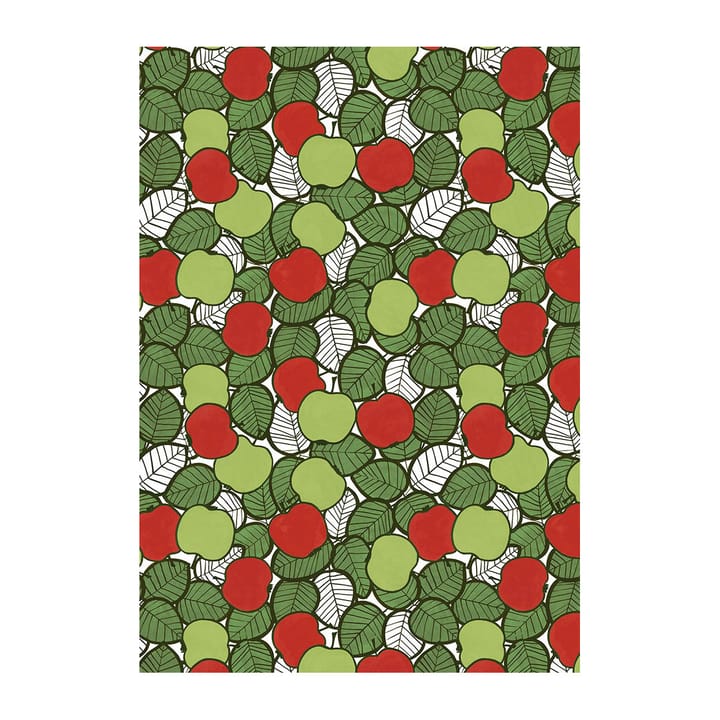 Päppel stof - Groen-rood - Arvidssons Textil