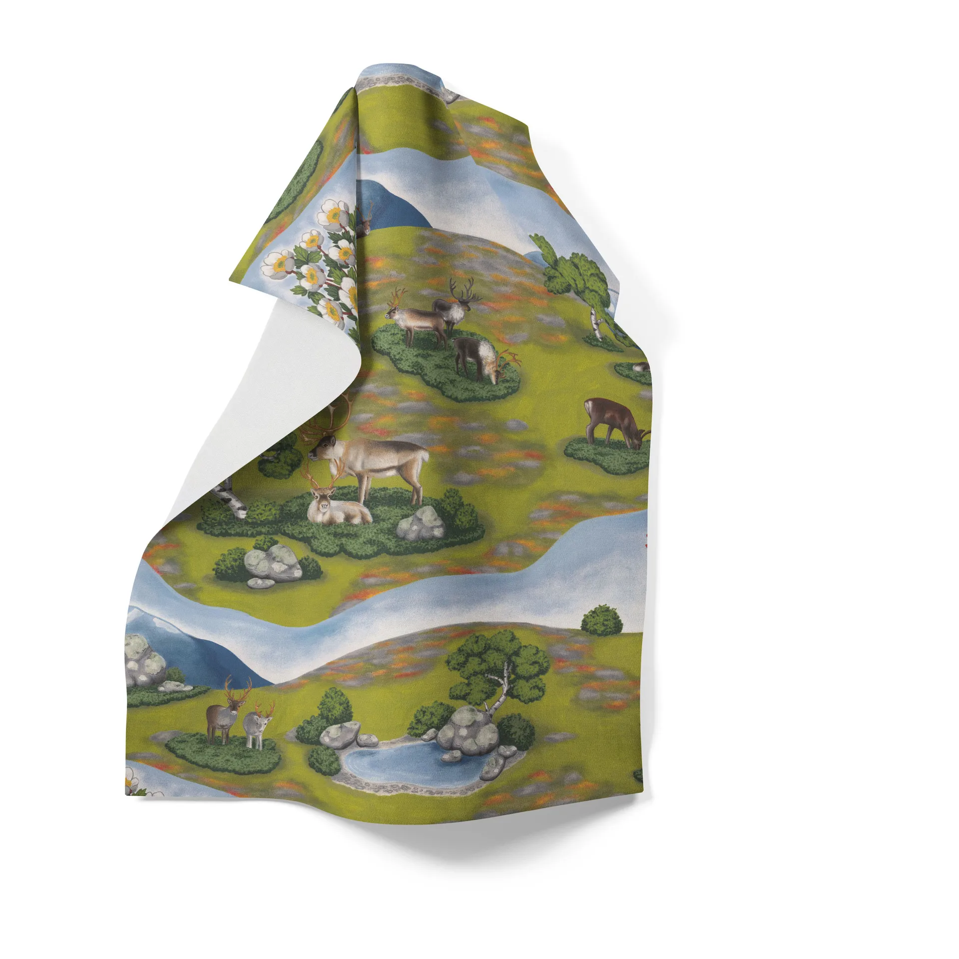 Renvandring keukenhanddoek 65x85 cm, Groen Arvidssons Textil