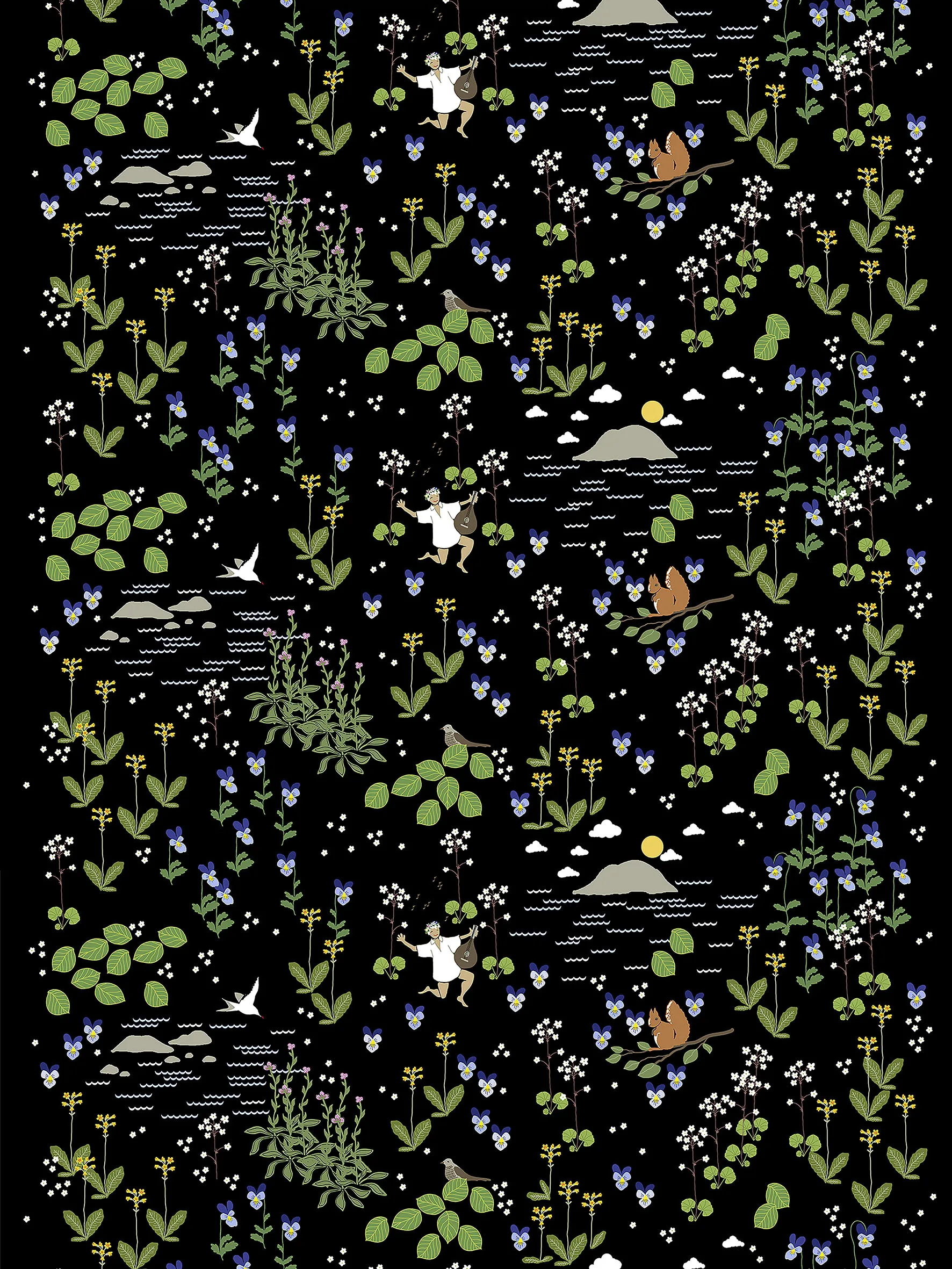 Rönnerdahl tafelzeil, Zwart-groen Arvidssons Textil