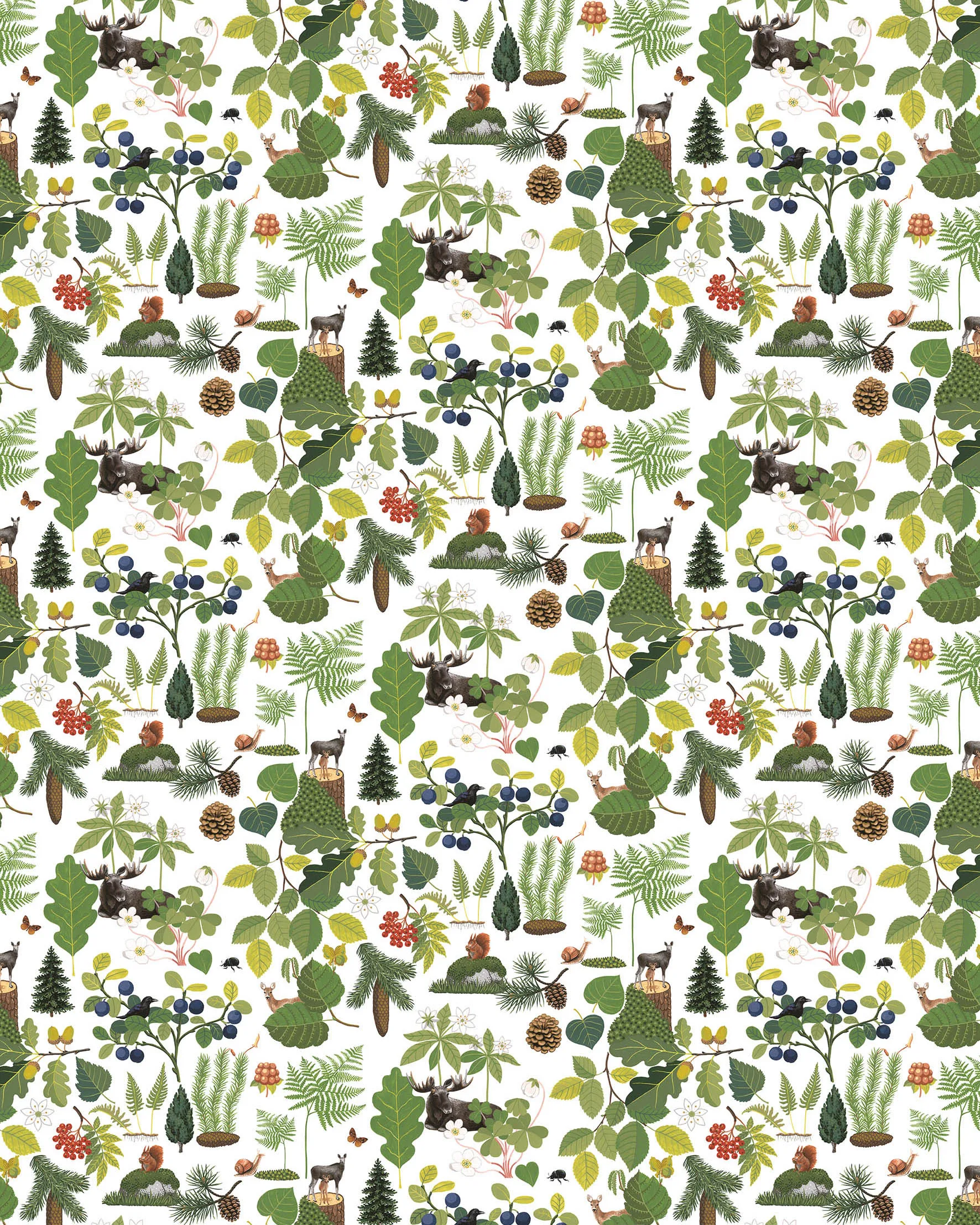 Skogsliv stof, Groen Arvidssons Textil