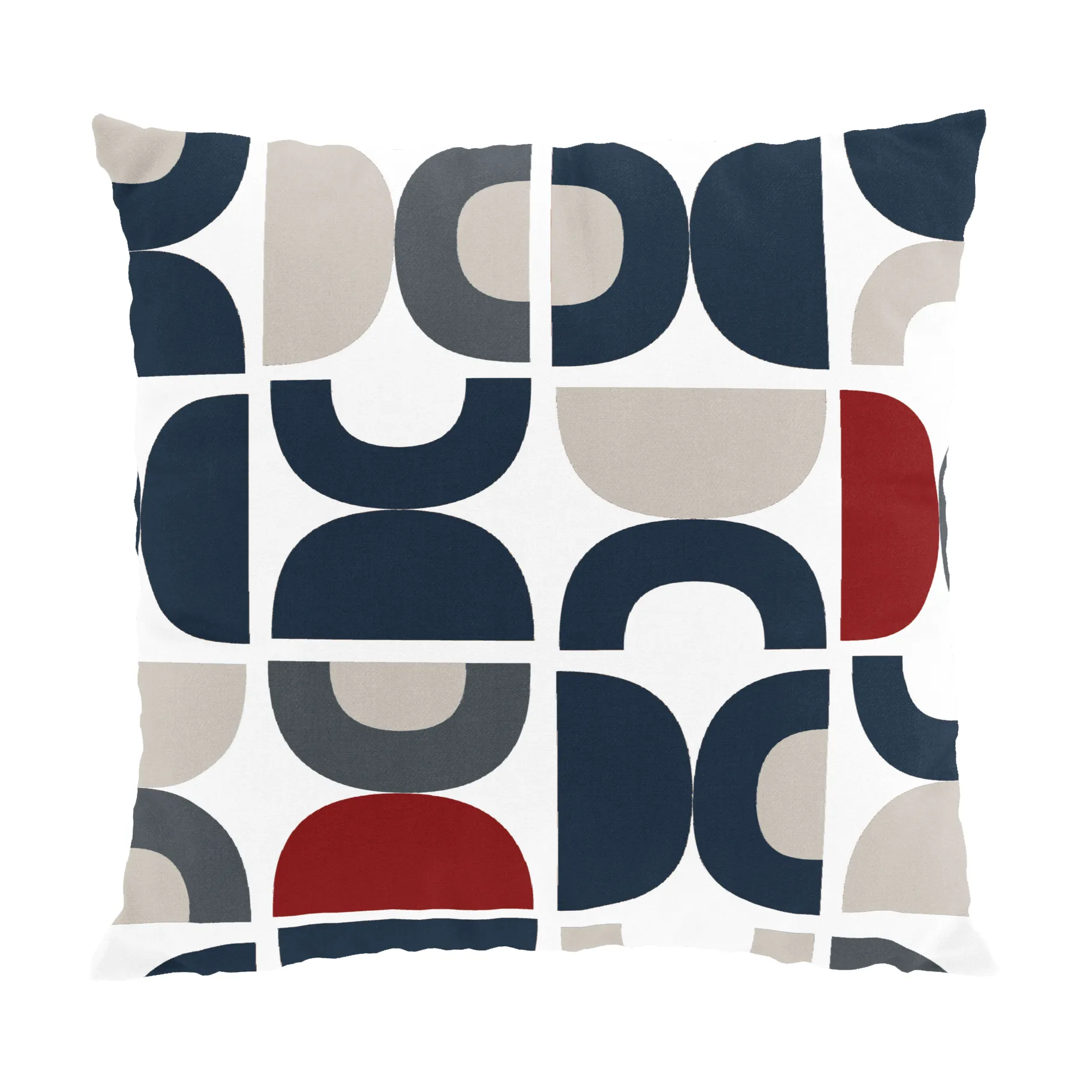 Spiraldans kussenhoes 47x47 cm, Blauw Arvidssons Textil