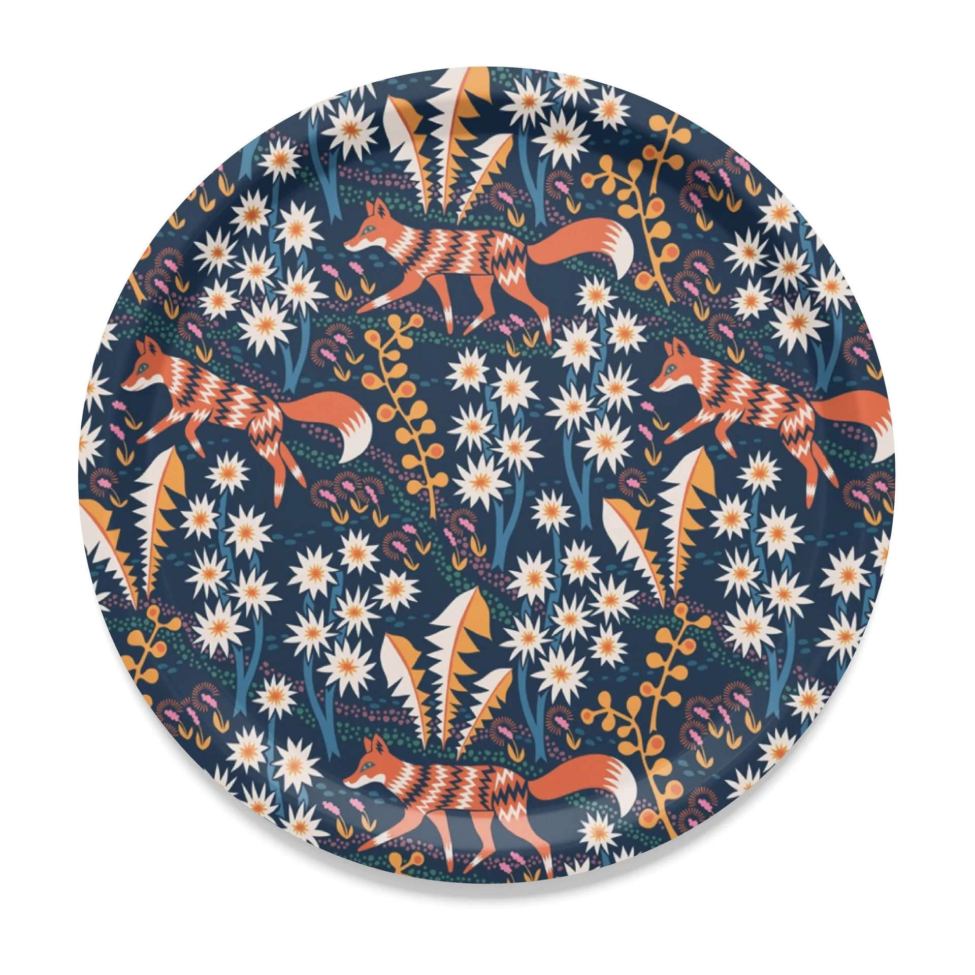 Stjärnspeja dienblad Ø31 cm, Donkerblauw Arvidssons Textil