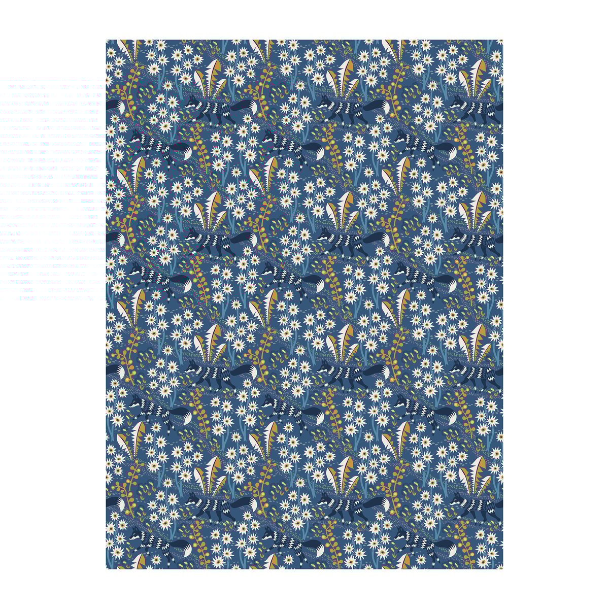 Arvidssons Textil Stjärnspeja gewaxt tafelkleed Blauw