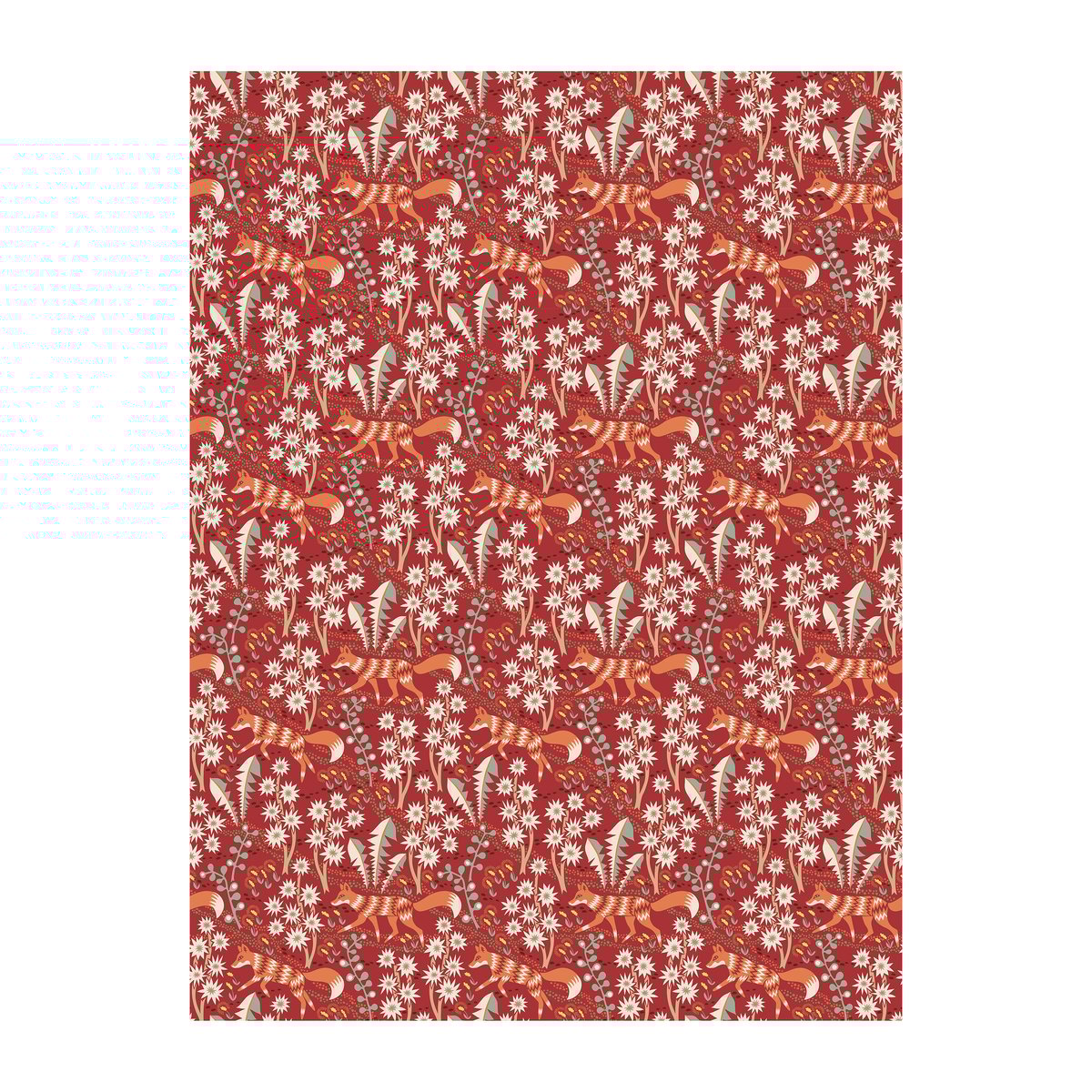 Arvidssons Textil Stjärnspeja gewaxt tafelkleed Rood