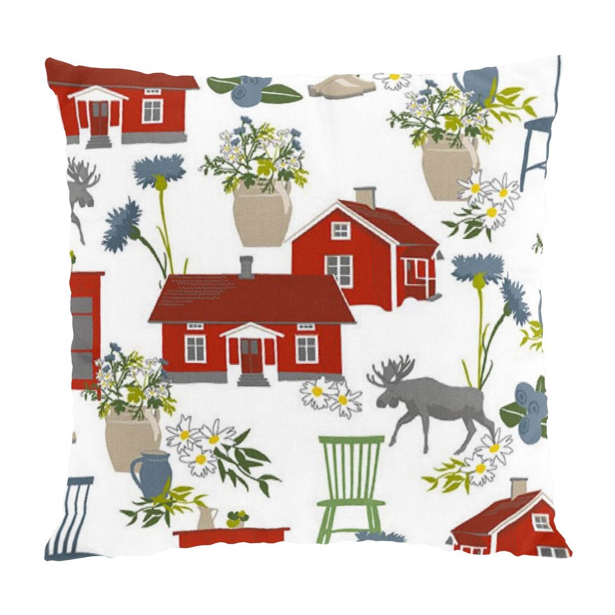 Arvidssons Textil Strövtåg kussenhoes 47x47 cm Rood