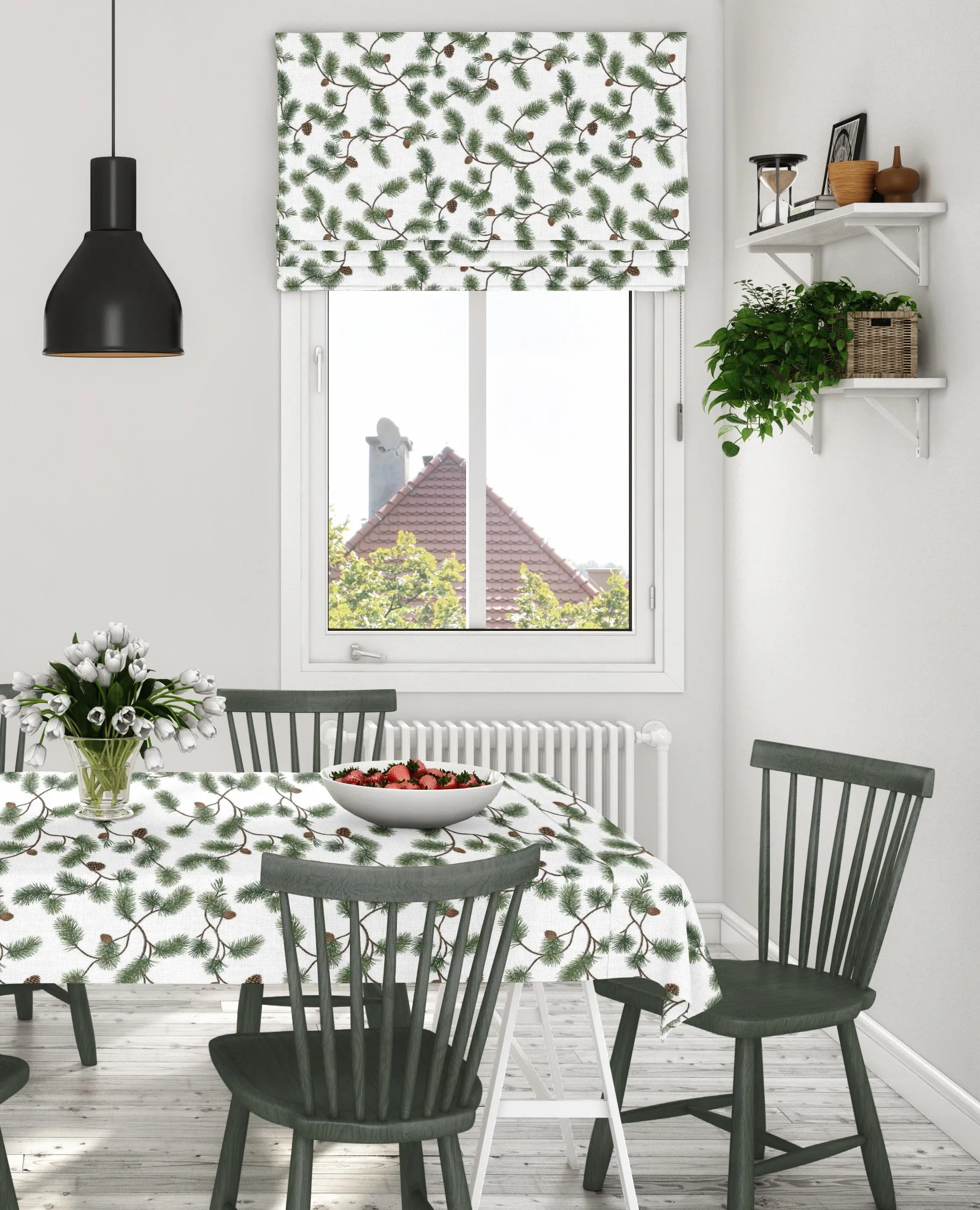 Tallegren tafelzeil, Groen Arvidssons Textil
