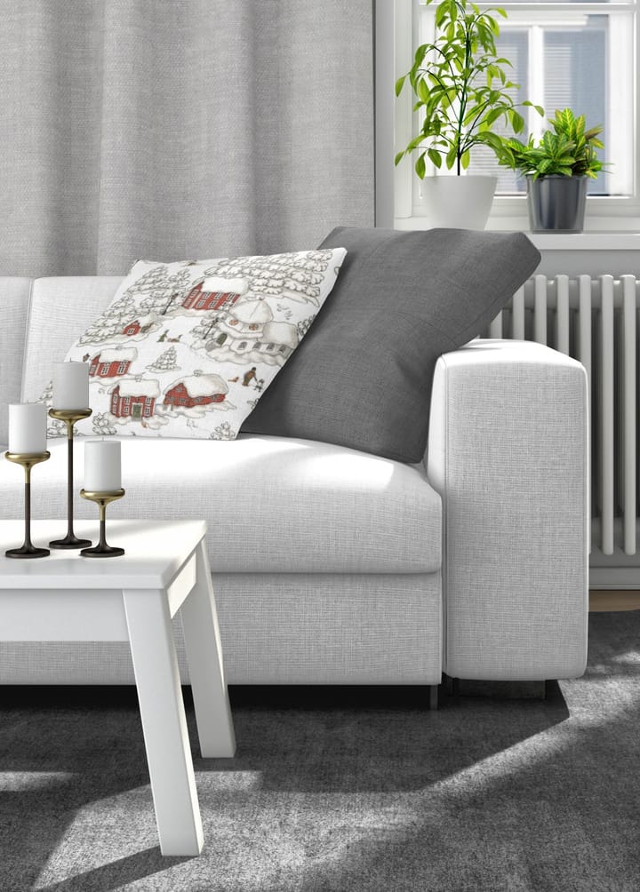 Timmerbyn kussenhoes 47x47 cm, Offwhite-grijs-rood Arvidssons Textil