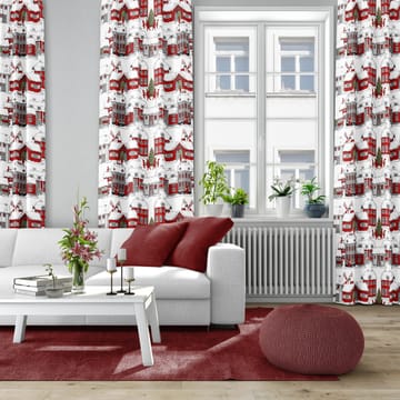 Tomteboda stof - Off white-rood - Arvidssons Textil
