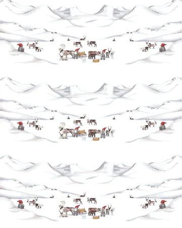 Tomteland stof - Offwhite-grijs - Arvidssons Textil