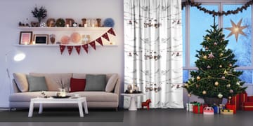 Tomteland stof - Offwhite-grijs - Arvidssons Textil