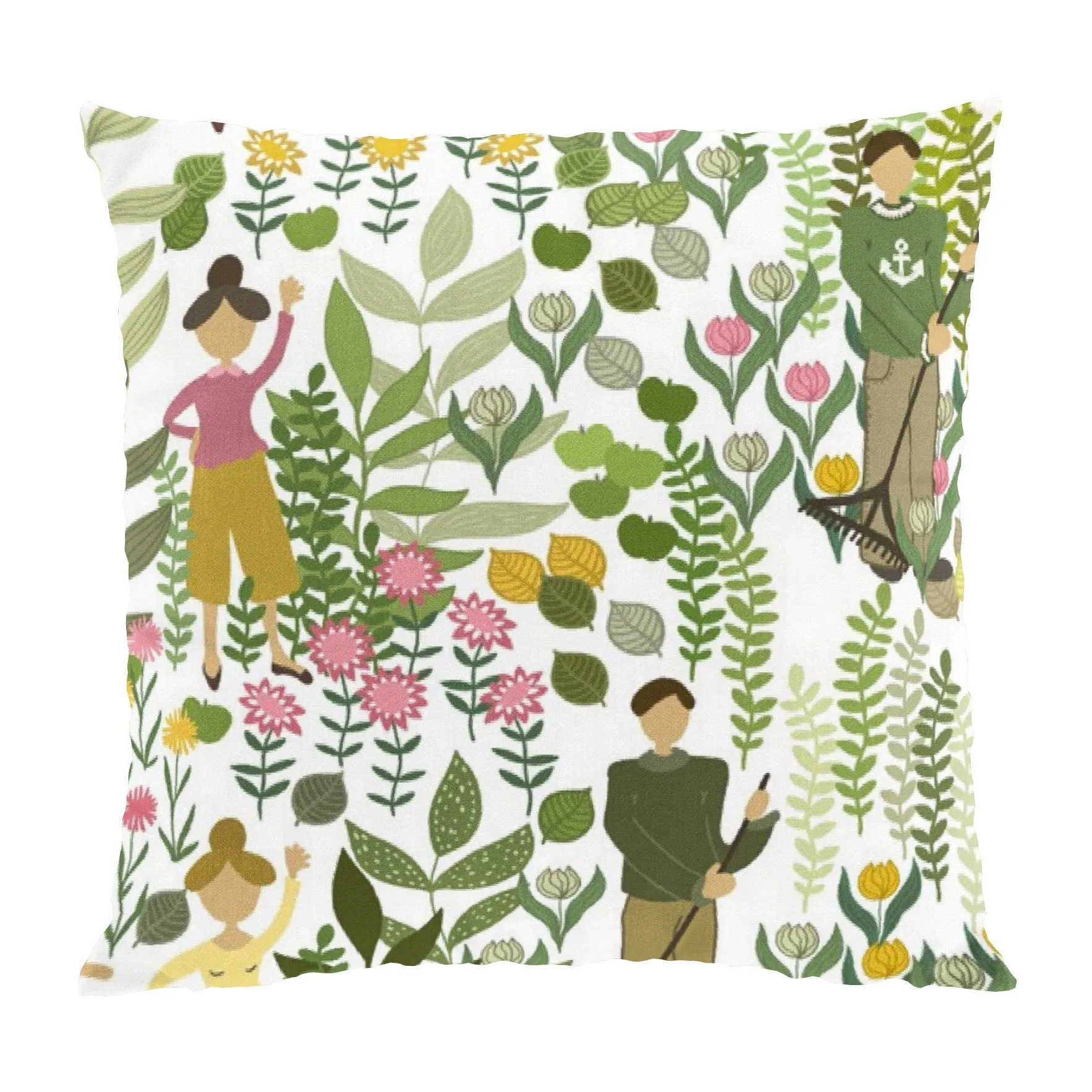 Trädgård kussenhoes 47x47 cm, Groen Arvidssons Textil