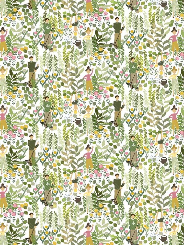 Trädgård stof - Groen - Arvidssons Textil