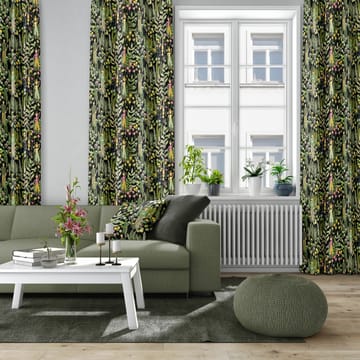 Trädgård stof - Zwart-groen - Arvidssons Textil