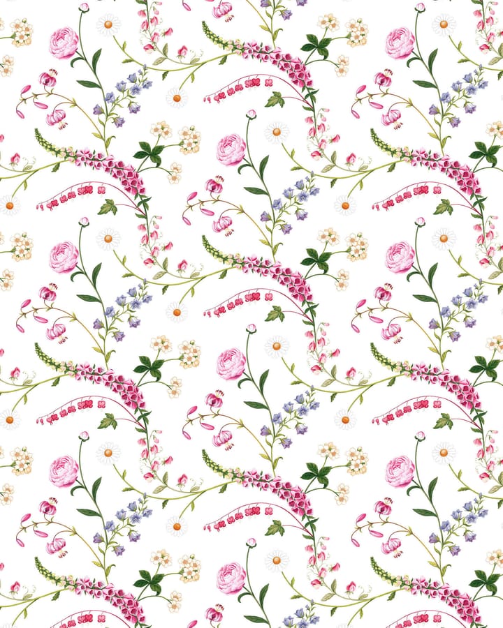 Trädgårdsblom stof, Roze Arvidssons Textil