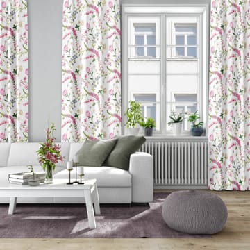 Trädgårdsblom stof - Roze - Arvidssons Textil