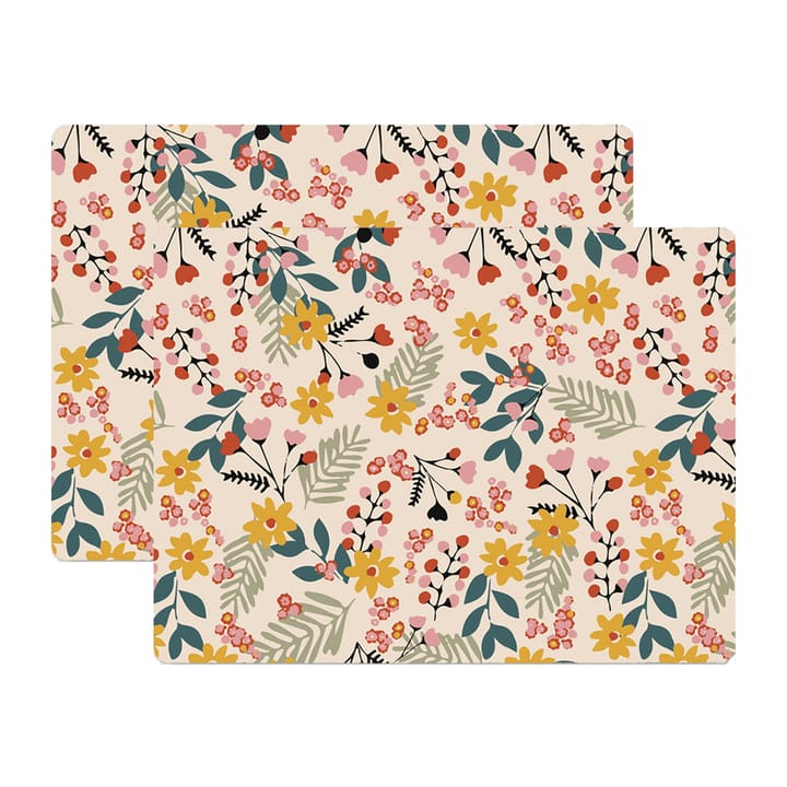 Flower placemat 30x40 cm 2-pack - Pink - Åry Home