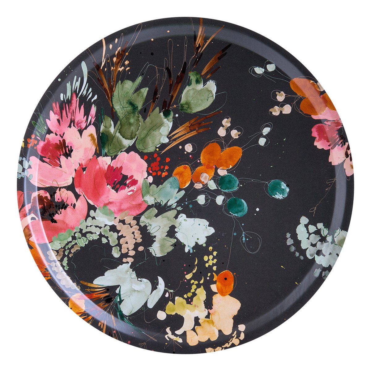 Åry Home Garden Bouquet rond dienblad o 38 cm | Scandinavisch Interieur | Dienbladen | Multi