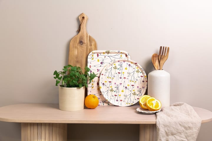 Herbarium dienblad Ø38 cm, Off-white Åry Home
