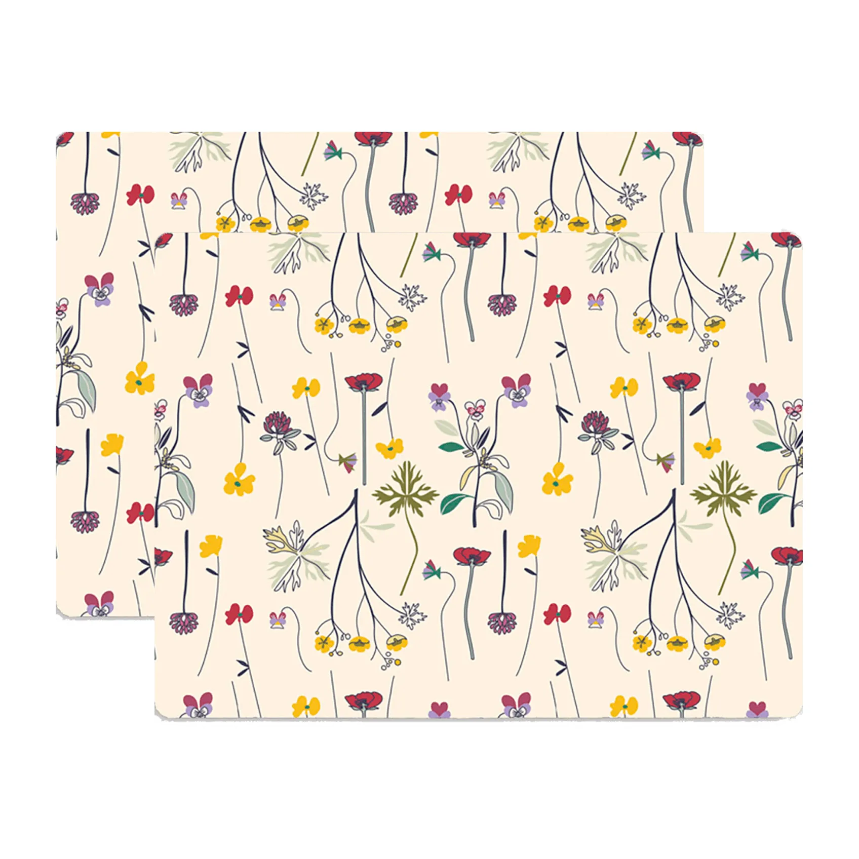 Herbarium placemat 30x40 cm 2-pack, Off-white Åry Home