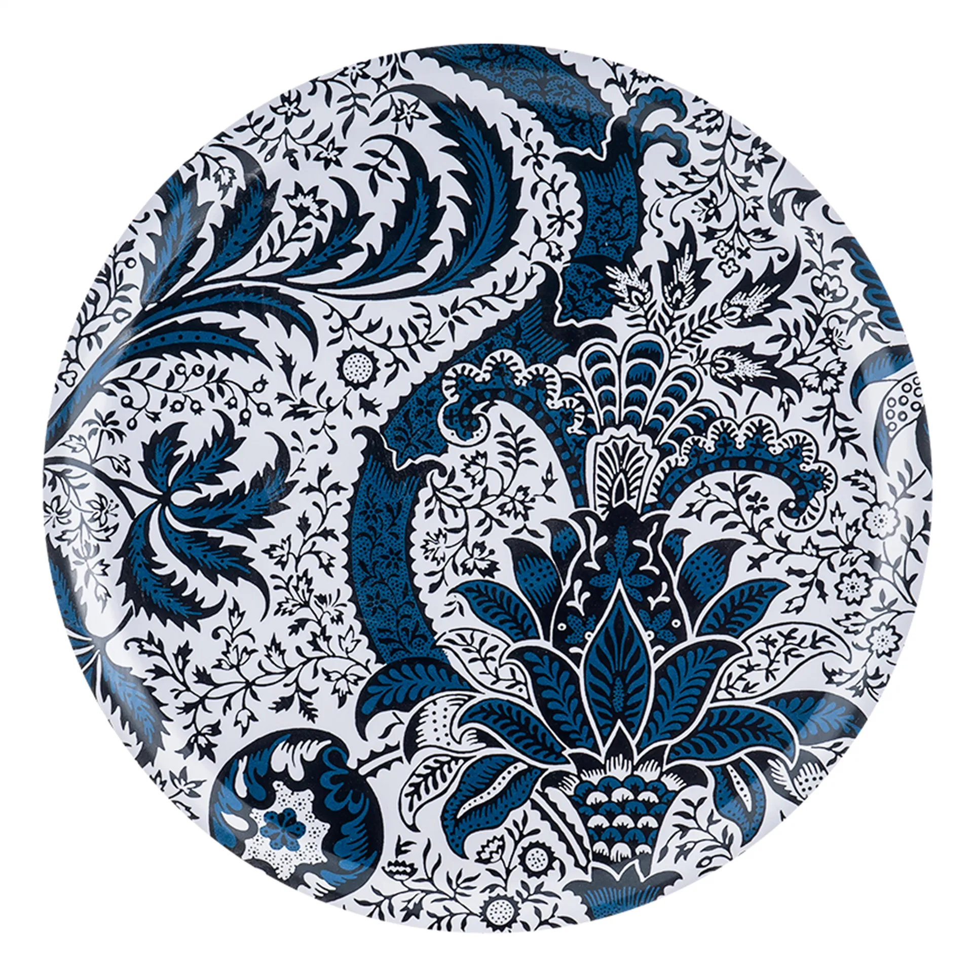Indian Indigo dienblad, Ø 38 cm. Åry Home