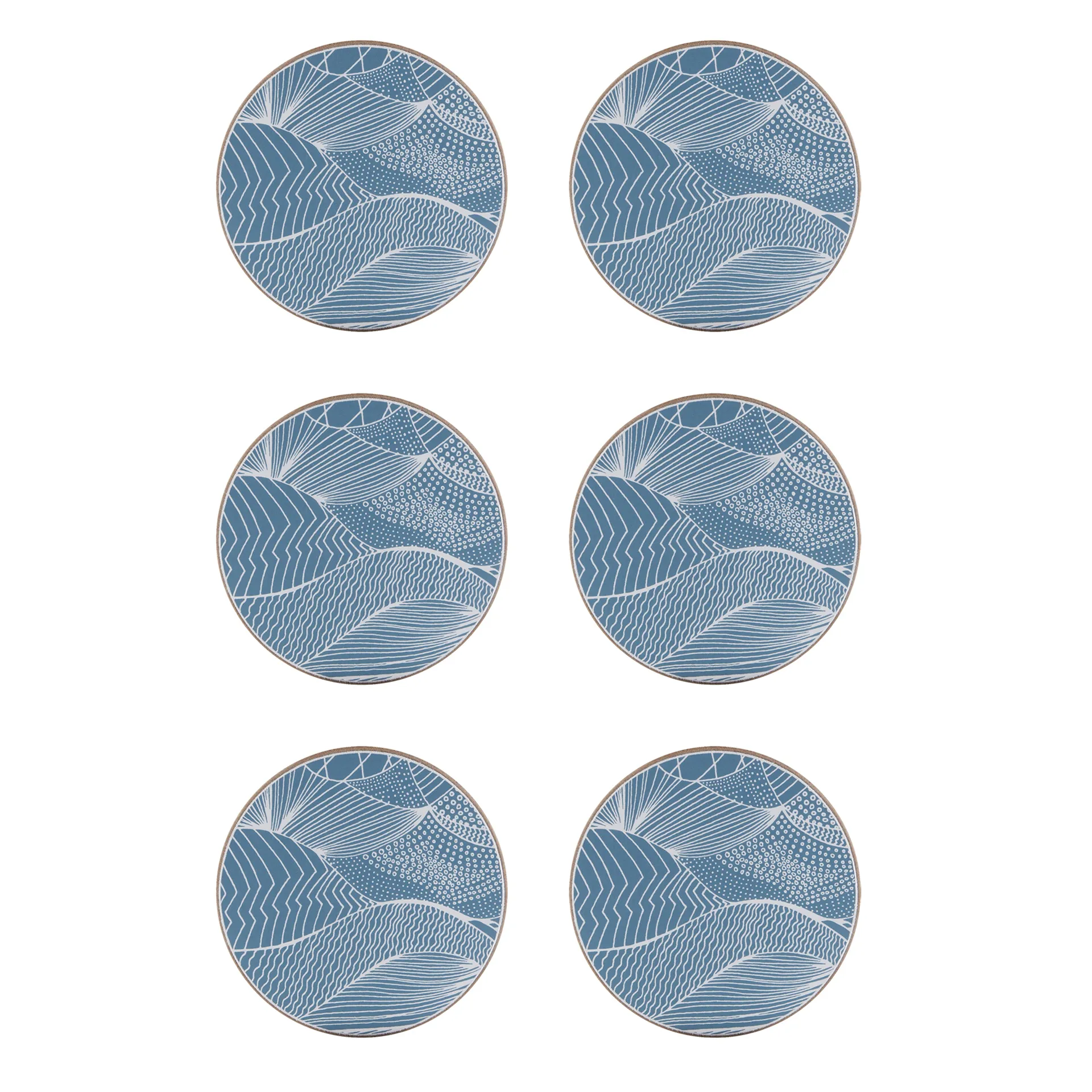 Japanese Landscape onderzetter (glazen) 6-pack, Ocean Åry Home