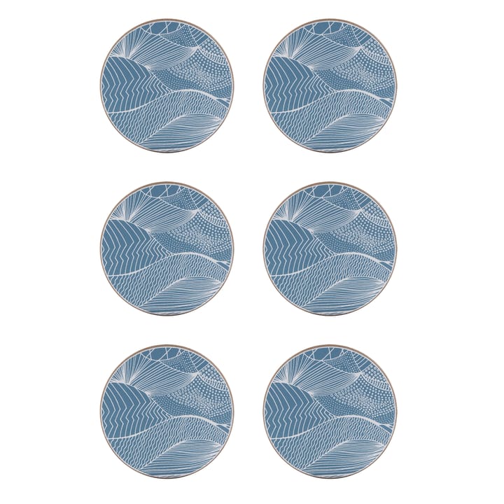Japanese Landscape onderzetter (glazen) 6-pack - Ocean - Åry Home