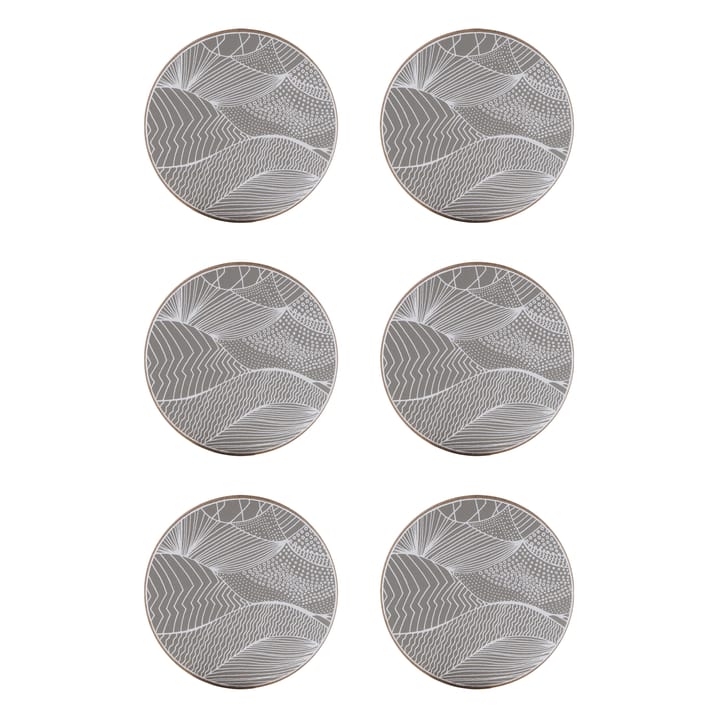 Japanese Landscape onderzetter (glazen) 6-pack - Stone - Åry Home