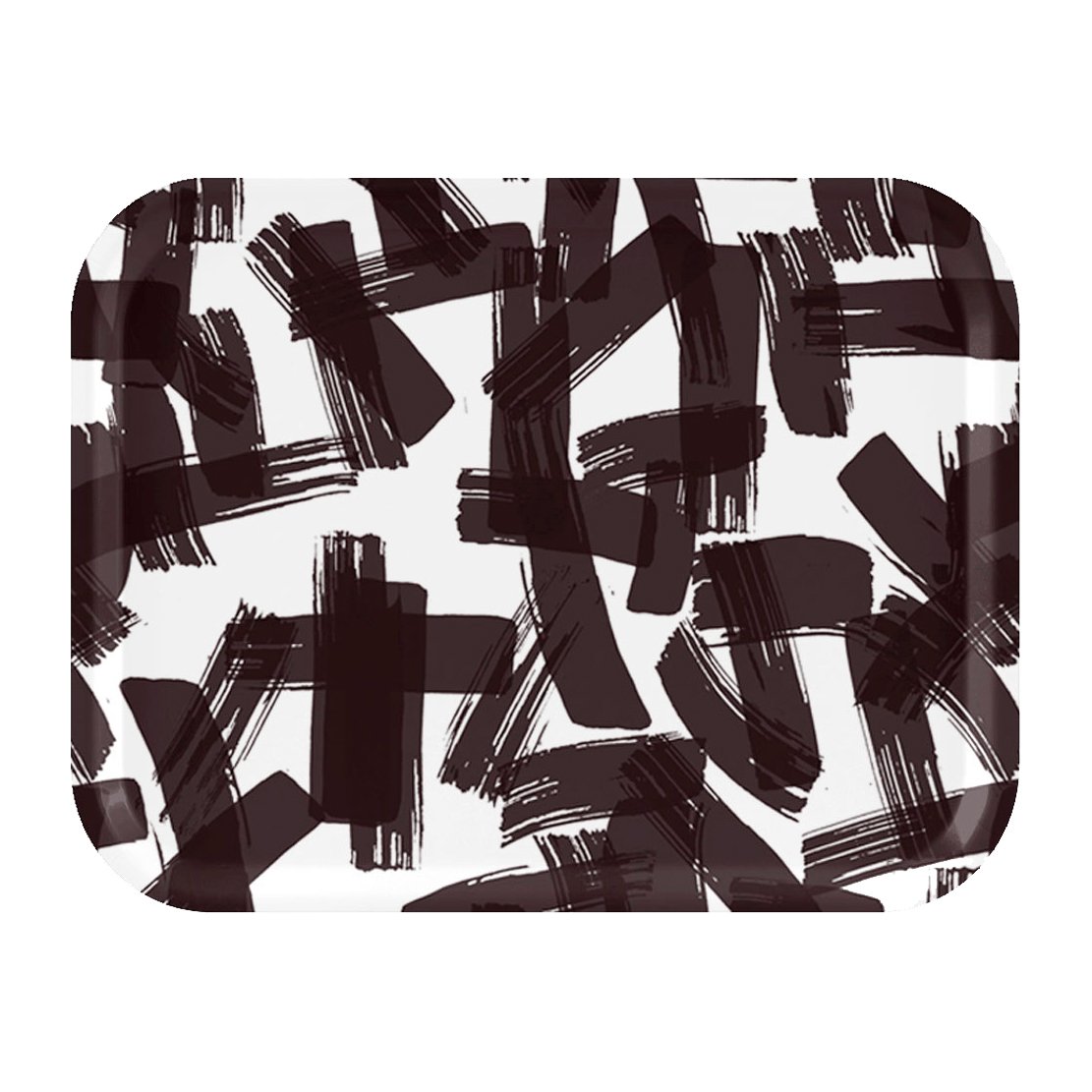 Åry Home Kryss dienblad 28x36 cm Black-white | Scandinavisch Interieur | Dienbladen | Zwart