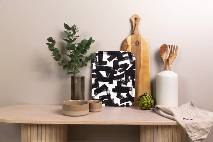 Kryss dienblad 33x43 cm, Black-white Åry Home