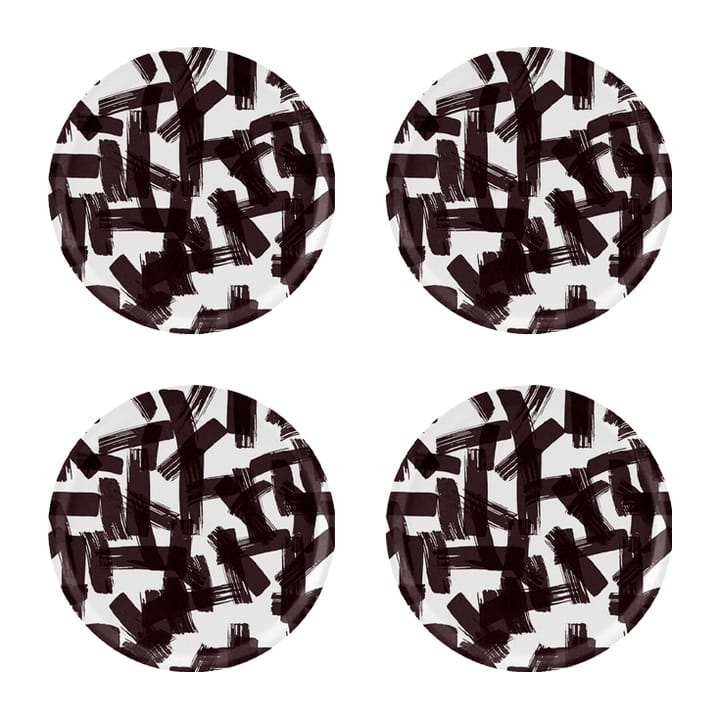 Kryss glasonderzetter Ø11 cm 4-pack - Black-white - Åry Home