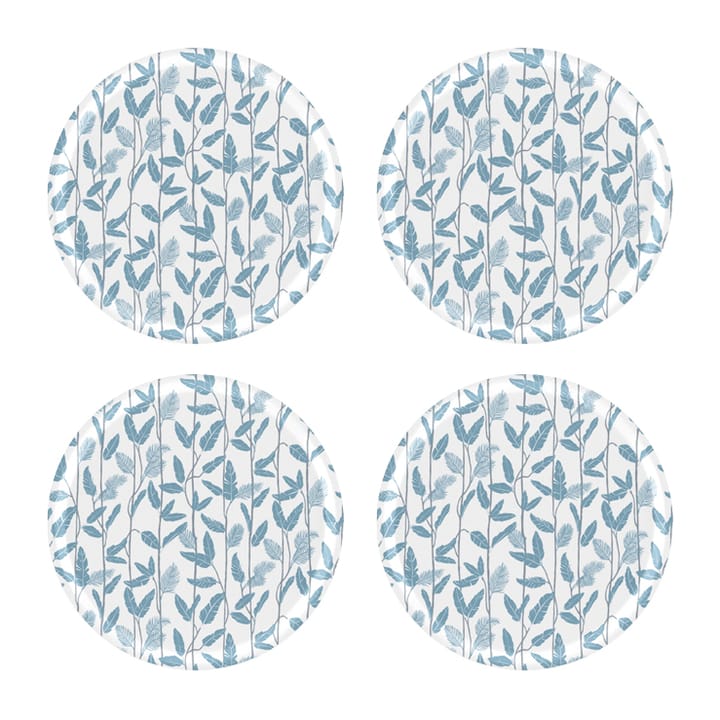 Mougli Blue glasonderzetter Ø11 cm 4-pack - Blue-white - Åry Home