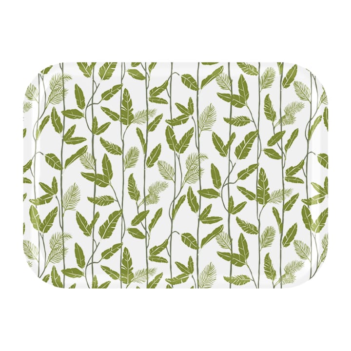 Mougli Green dienblad 20x27 cm - Green-white - Åry Home