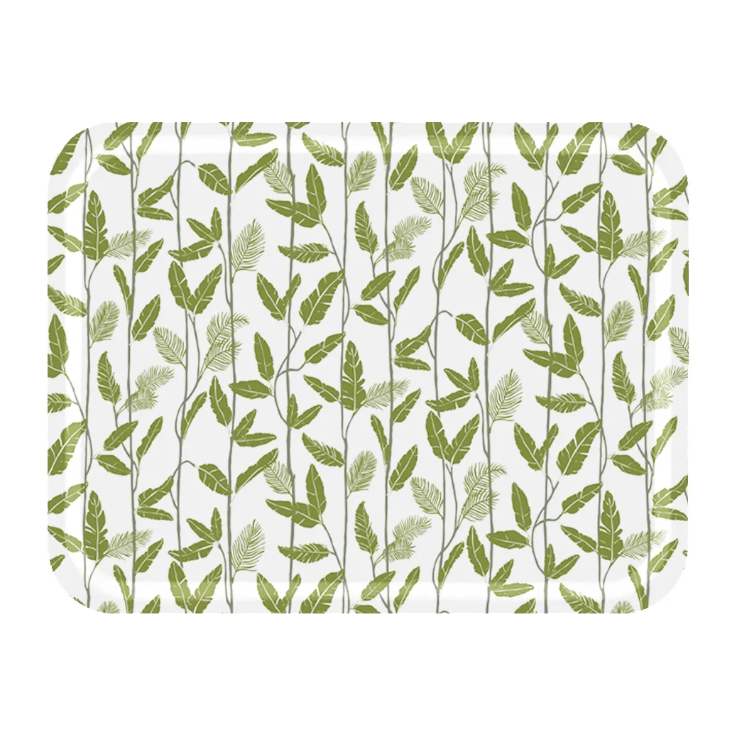 Mougli Green dienblad 33x43 cm, Green-white Åry Home