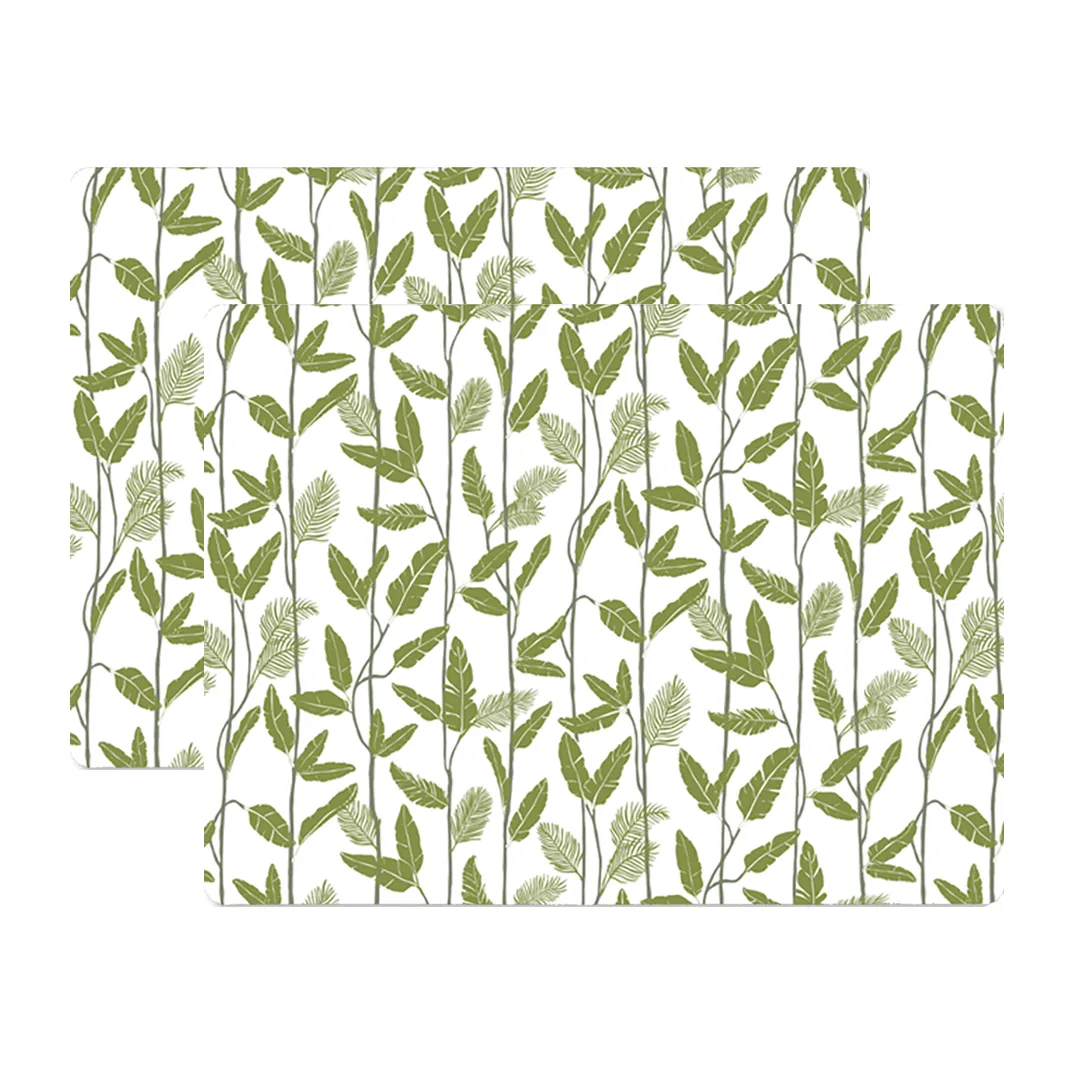 Mougli Green placemat 30x40 cm 2-pack, Green-white Åry Home