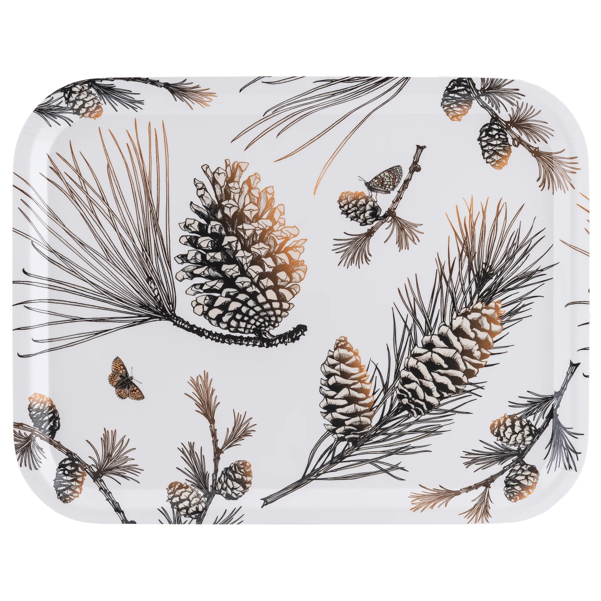 Pine Cone dienblad 28x36 cm, Cotton white Åry Home