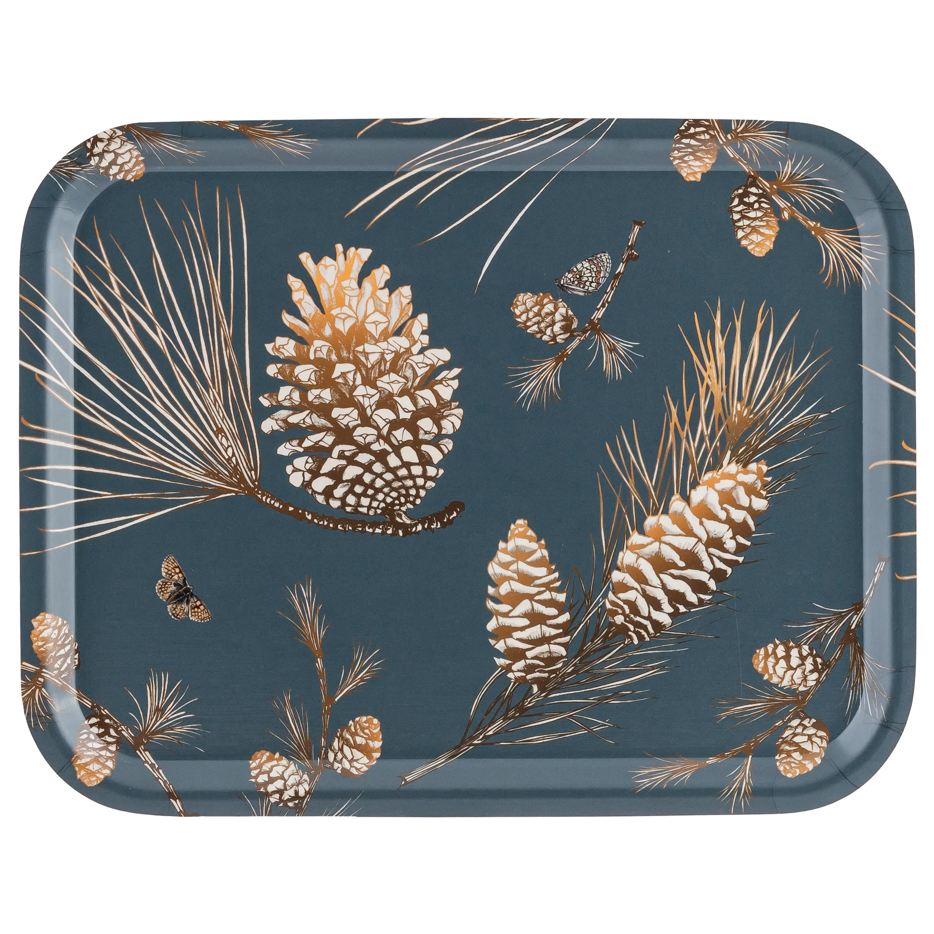 Pine Cone dienblad 28x36 cm, Thunder blue Åry Home