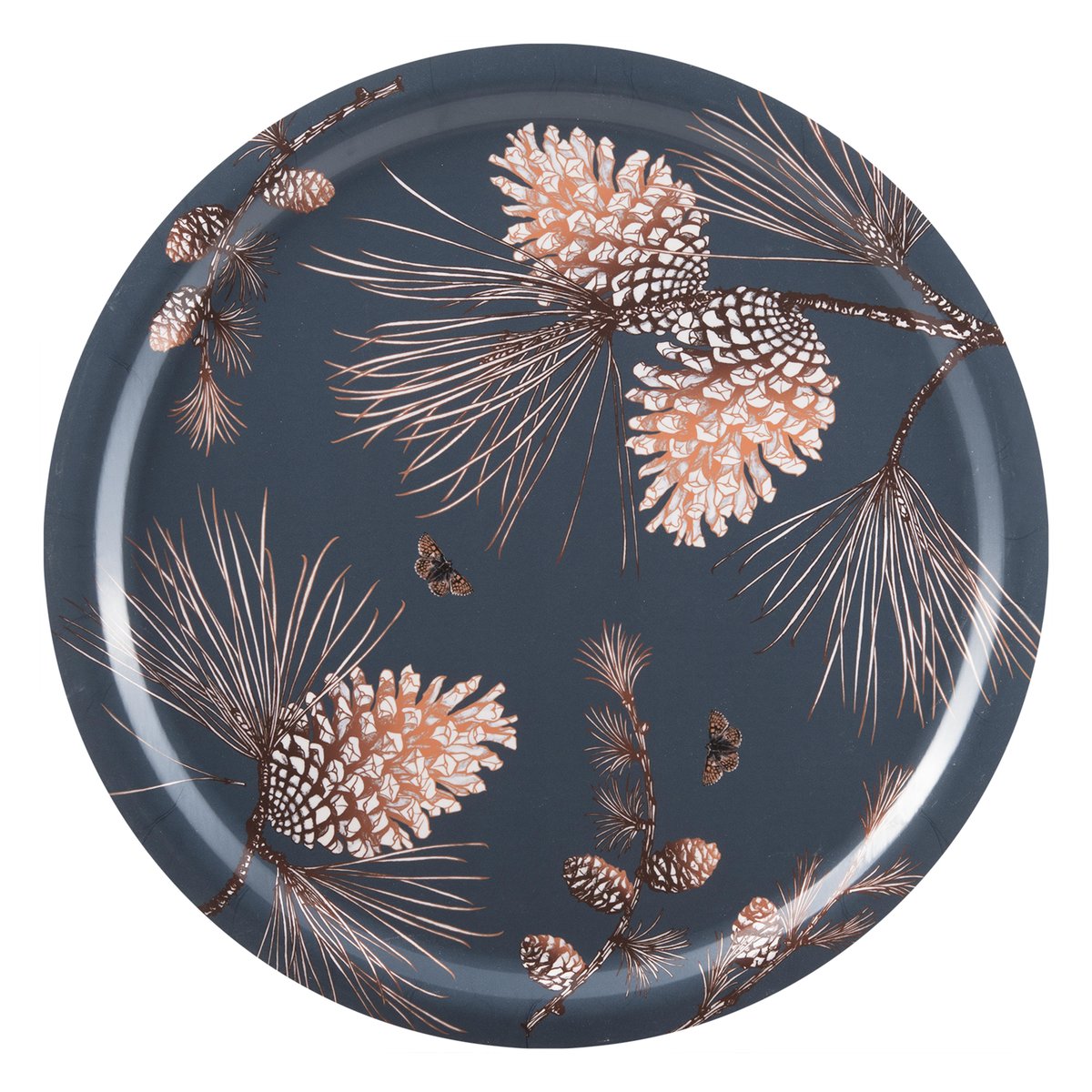 Åry Home Pine Cone dienblad o 49 cm. Thunder | Scandinavisch Interieur | Dienbladen | Blauw