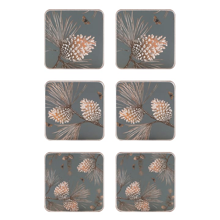 Pine Cone onderzetter 6-pack - moss grey - Åry Home