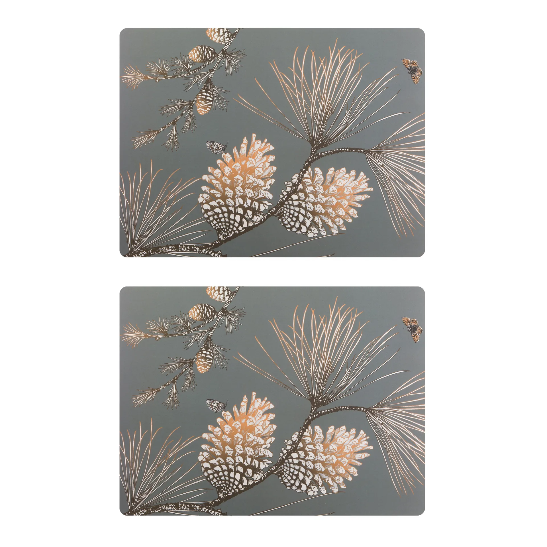 Pine Cone placemat 2-pack, Moss grey Åry Home