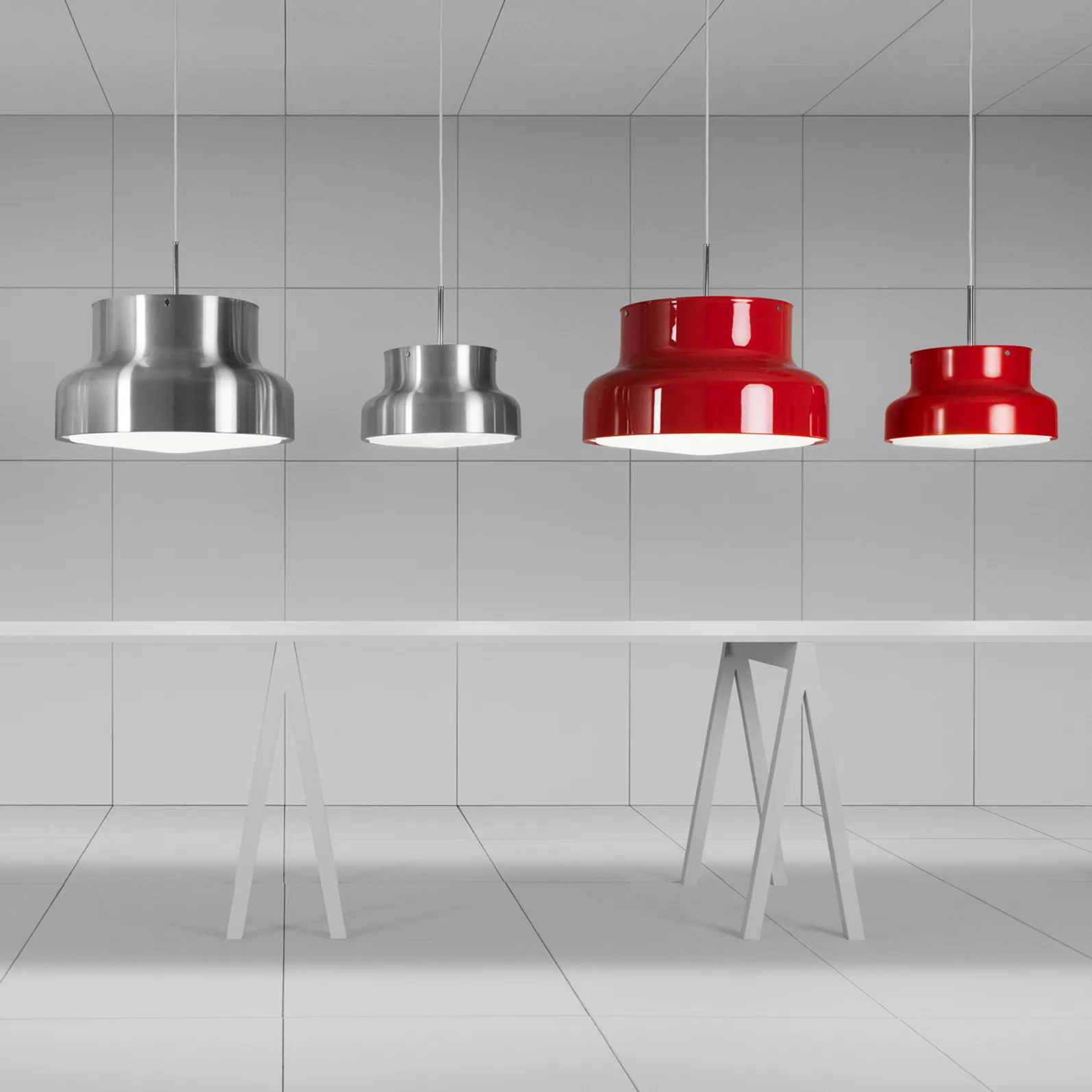 Bumling lamp 400 mm, geborsteld aluminium Ateljé Lyktan