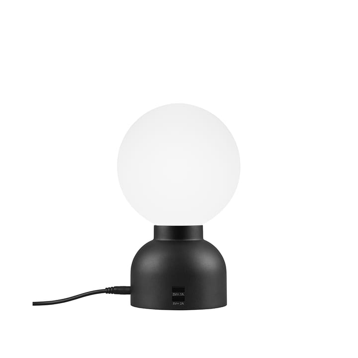 Pluggie tafellamp - zwart, opaalglas - Ateljé Lyktan