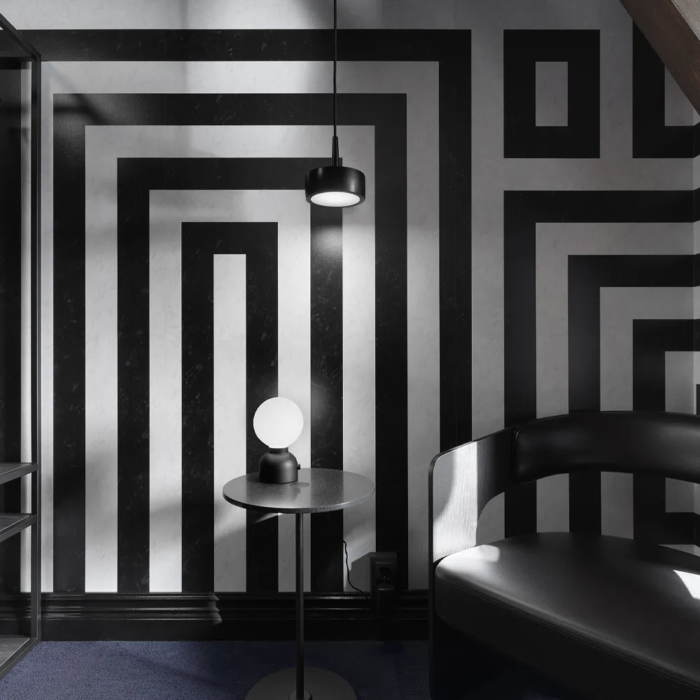 Riff Puck hanglamp, zwart, large, led Ateljé Lyktan