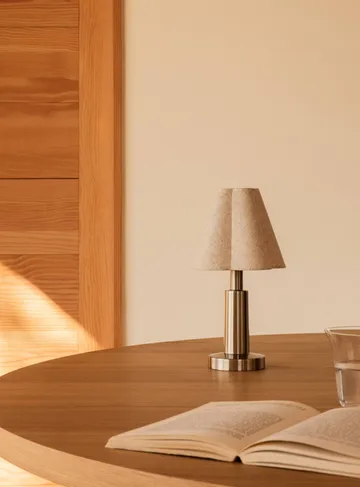 Admiral draagbare bureaulamp - Chroom-linnen, 27 cm - Audo Copenhagen
